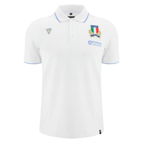 2025-2026 Italy FIR Rugby Cotton Polo Shirt (White)_0