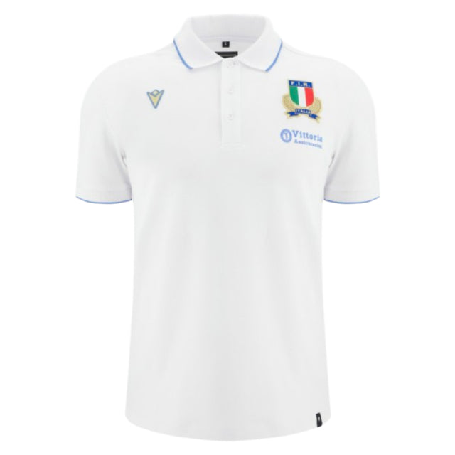 2025-2026 Italy FIR Rugby Cotton Polo Shirt (White)_0
