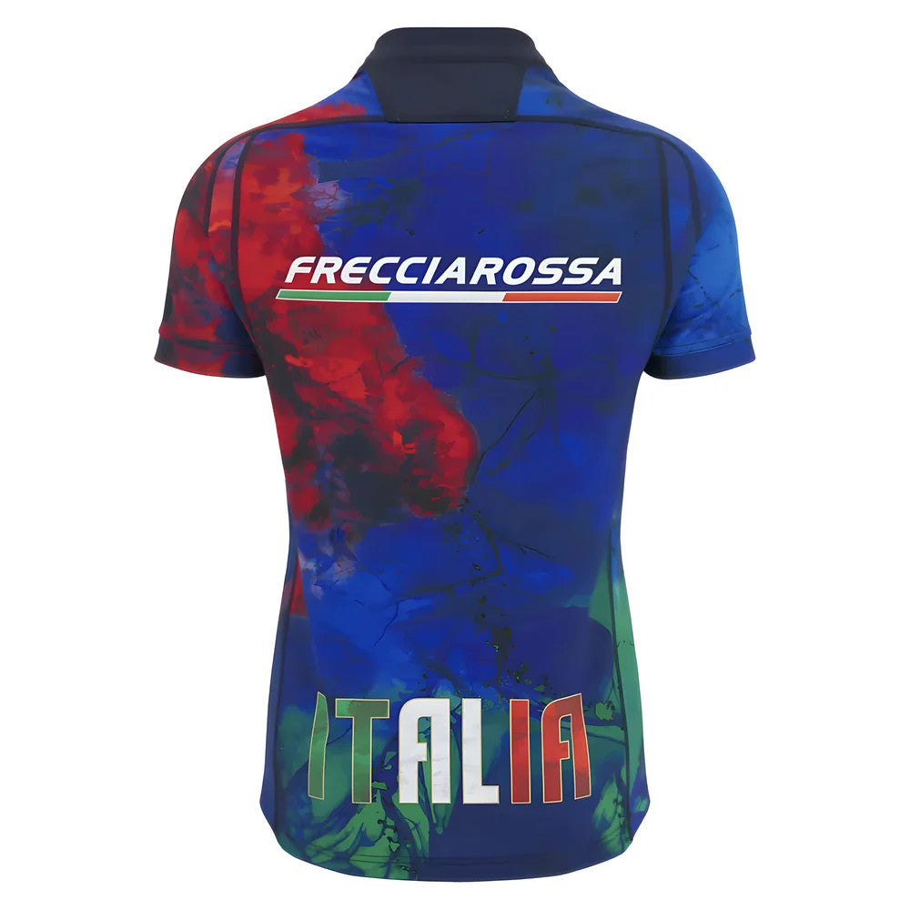 2025-2026 Italy FIR Rugby Training Jersey (Navy) (Your Name)_1