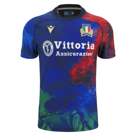 2025-2026 Italy FIR Rugby Training Jersey (Navy) (Your Name)_2
