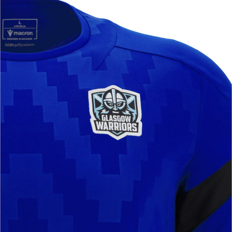 2025-2026 Glasgow Warriors Rugby Training Poly Shirt (Blue)_1