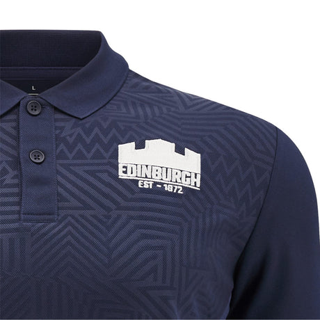 2025-2026 Edinburgh Rugby Travel Polo Shirt (Navy)_1