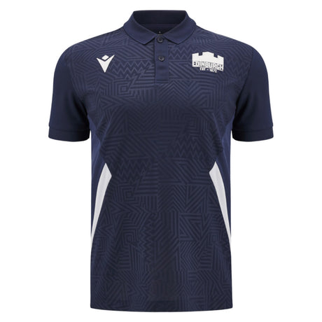 2025-2026 Edinburgh Rugby Travel Polo Shirt (Navy)_0