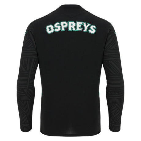 2025-2026 Ospreys Rugby Poly LS Training Tee (Black) (Your Name)_1