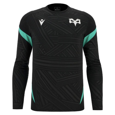 2025-2026 Ospreys Rugby Poly LS Training Tee (Black) (Your Name)_2