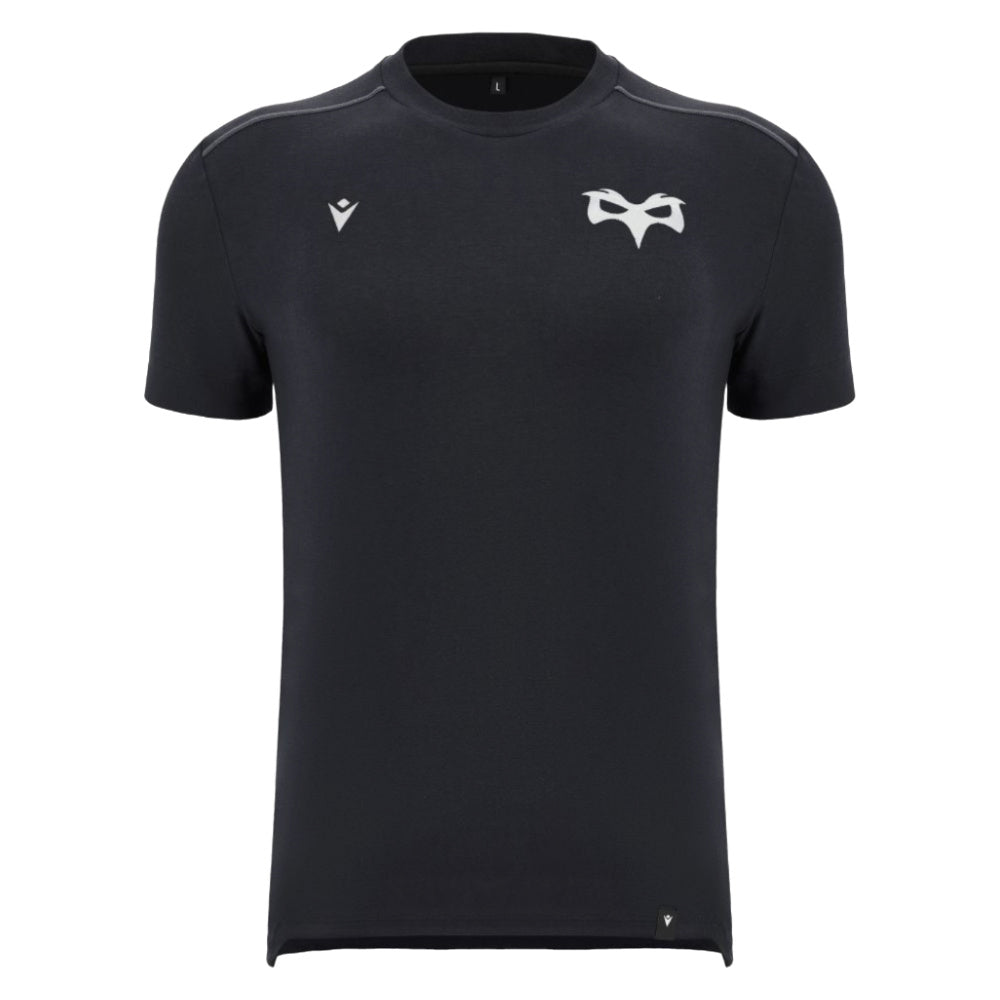 2025-2026 Ospreys Rugby Ath Cotton Tee (Black) (Your Name)_2