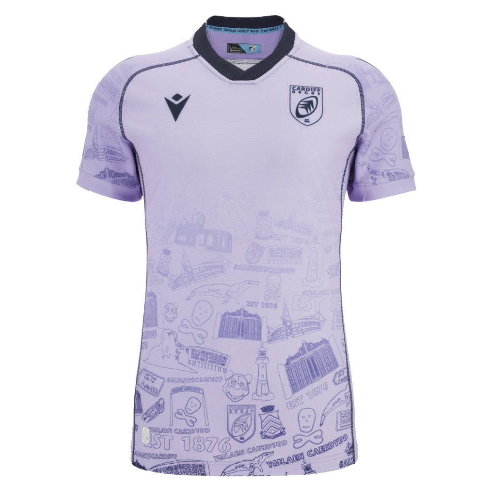 2025-2026 Cardiff Rugby Training Jersey (Lilac)_0