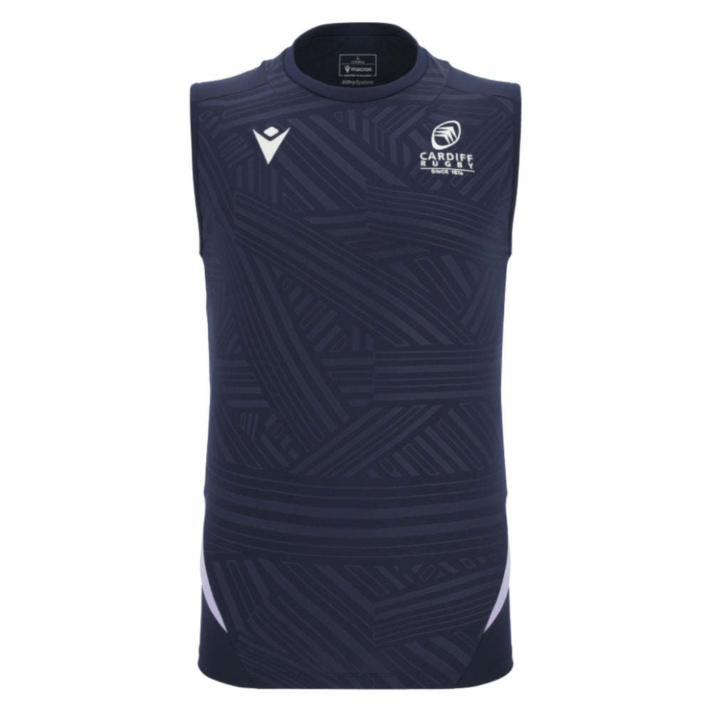 2025-2026 Cardiff Blues Training Poly Sleeveless Shirt (Navy)_0