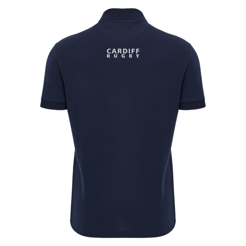2025-2026 Cardiff Blues Rugby Ath Cotton Polo Shirt (Navy)_2