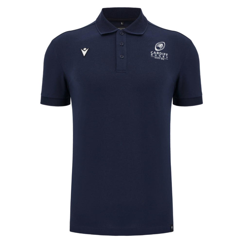 2025-2026 Cardiff Blues Rugby Ath Cotton Polo Shirt (Navy)_0