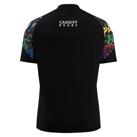 2025-2026 Cardiff Blues Rugby Training Tee (Black) (Your Name)_1
