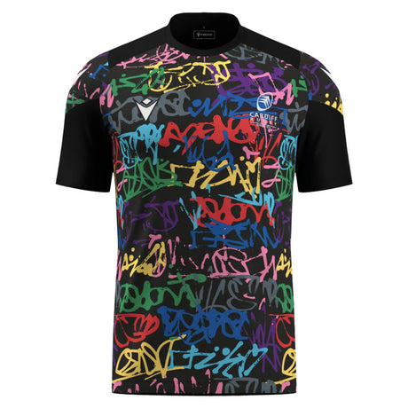 2025-2026 Cardiff Blues Rugby Training Tee (Black) (Your Name)_2