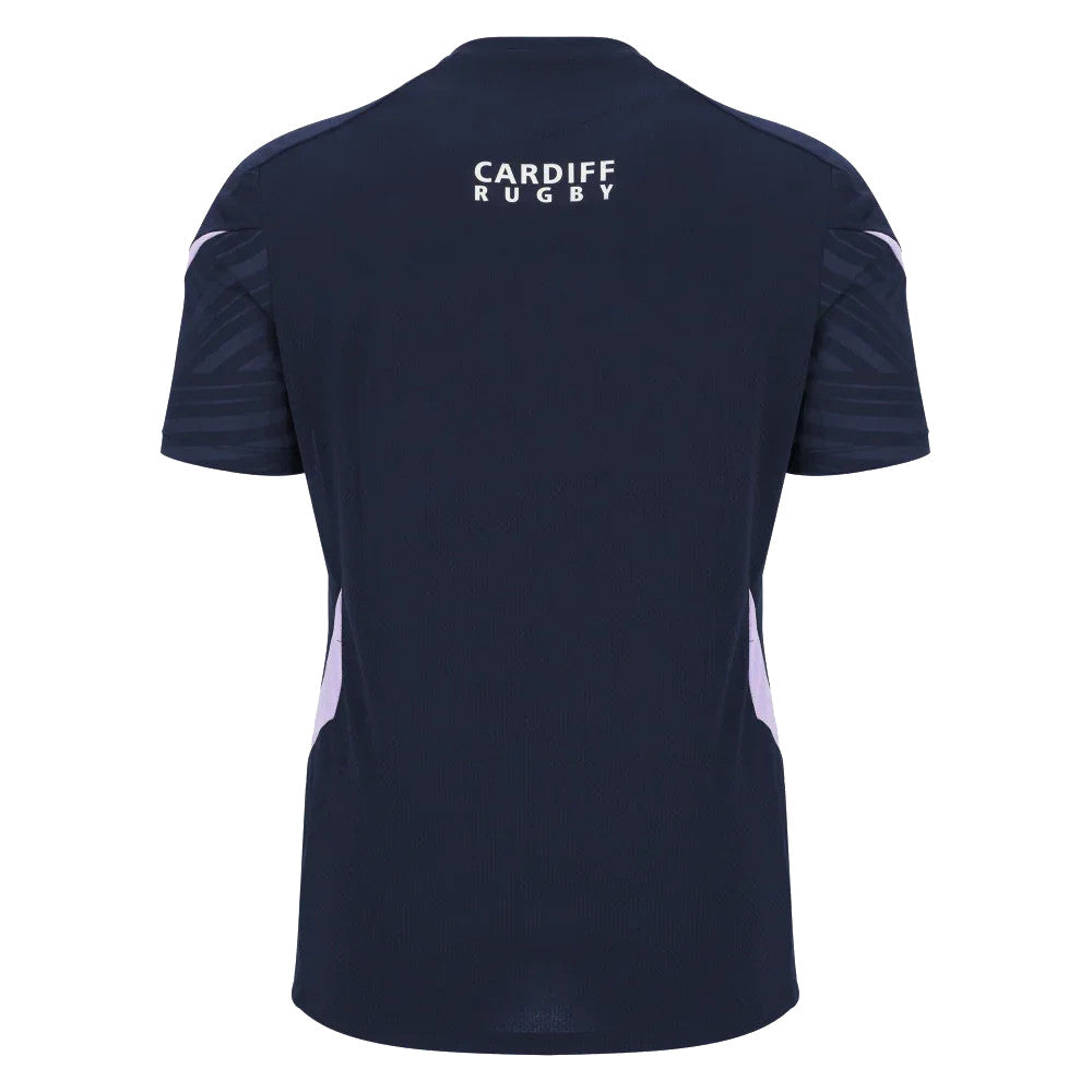 2025-2026 Cardiff Rugby Training Poly T-Shirt (Navy) (Your Name)_1