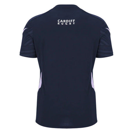 2025-2026 Cardiff Rugby Training Poly T-Shirt (Navy) (Your Name)_1