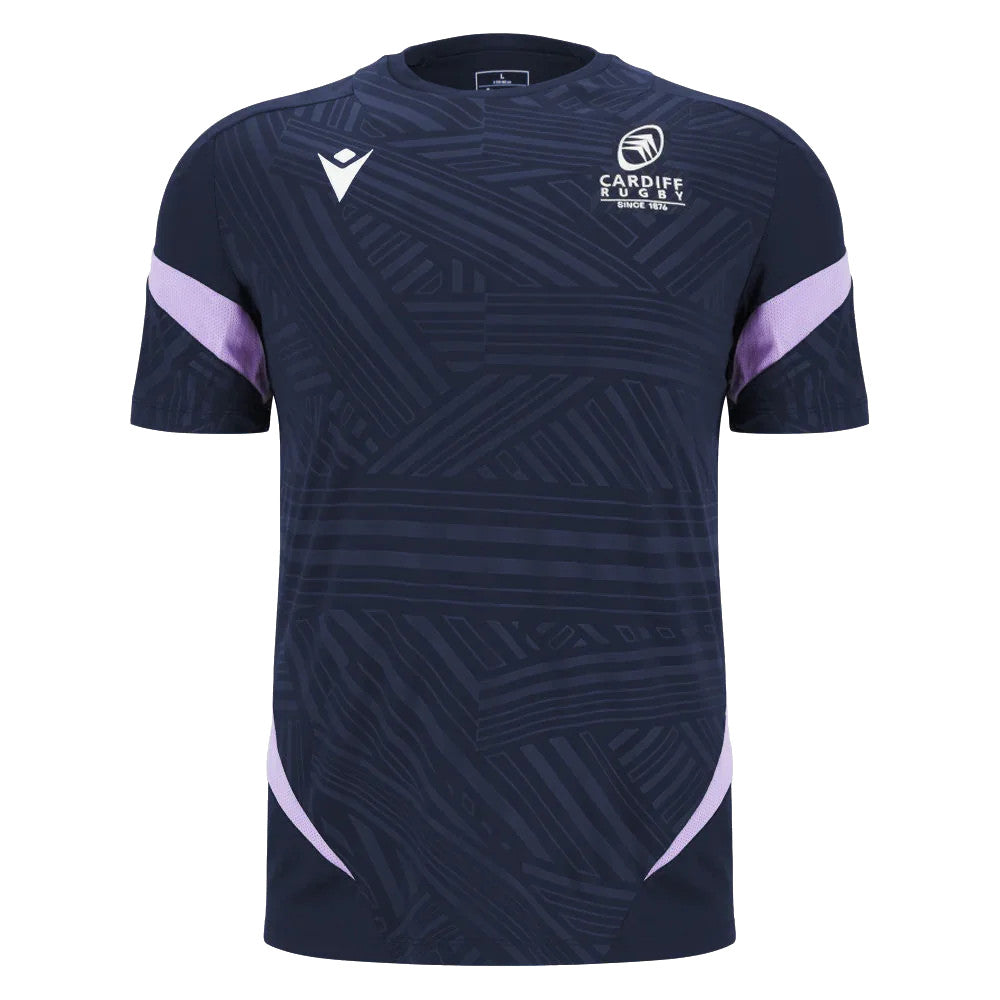 2025-2026 Cardiff Rugby Training Poly T-Shirt (Navy) (Your Name)_2