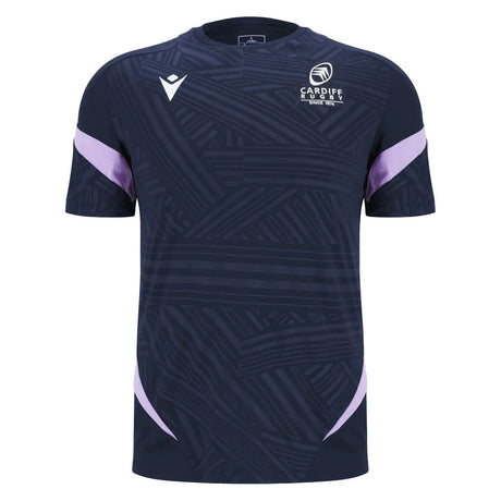 2025-2026 Cardiff Rugby Training Poly T-Shirt (Navy) (Your Name)_2