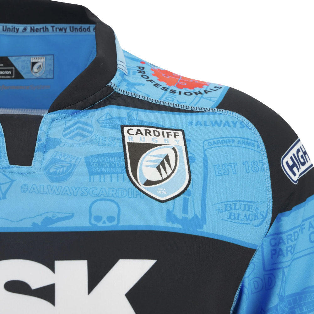 2025-2026 Cardiff Blues Home Poly Rugby Shirt (Kids)_1
