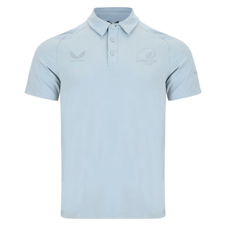 2025-2026 Leinster Rugby Short Sleeve Travel Polo Shirt (Grey Marl)_0