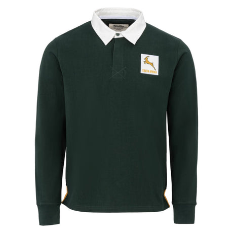 Kooga Vintage South Africa Men\'s LS Rugby Shirt (Green) (Your Name)_2