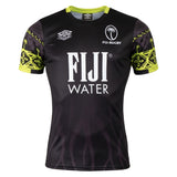 2026-2027 Fiji Rugby Pre Match Shirt (Black/Lime) (Your Name)_2
