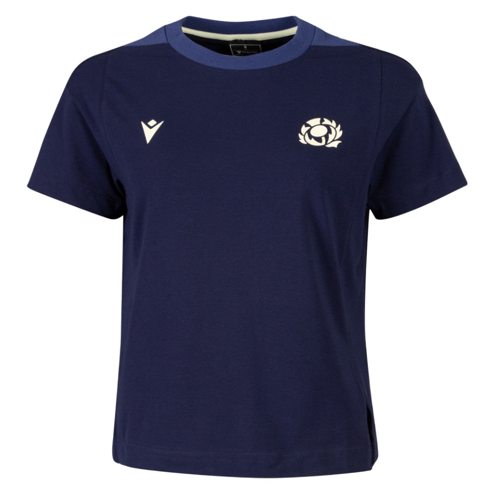 2026-2027 Scotland Rugby Ath Cotton T-Shirt (Navy) - Womens_0