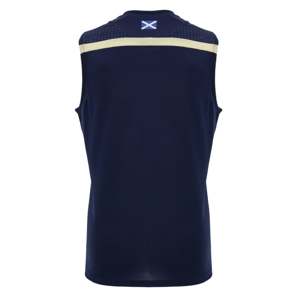 2026-2027 Scotland Rugby Poly Sleeveless Shirt (Navy) - Kids (Your Name)_1