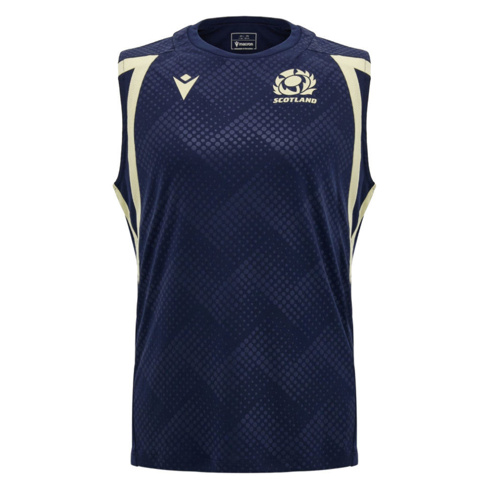 2026-2027 Scotland Rugby Poly Sleeveless Shirt (Navy) - Kids (Your Name)_2