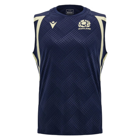 2026-2027 Scotland Rugby Poly Sleeveless Shirt (Navy) - Kids (Your Name)_2