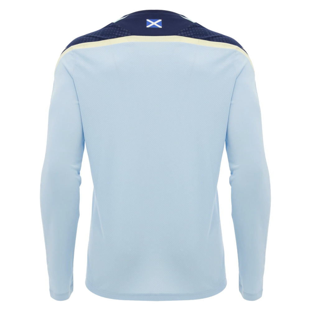 2026-2027 Scotland Rugby Training Poly LS Shirt (Blue) (Your Name)_1