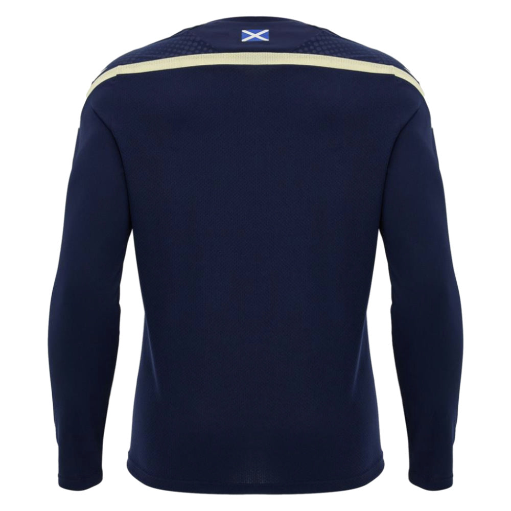 2026-2027 Scotland Rugby Training LS Shirt (Navy/Sand)_1