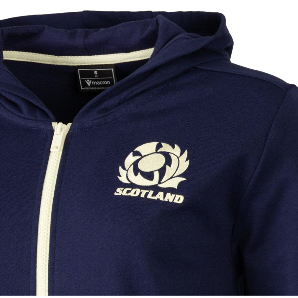 2026-2027 Scotland Rugby Travel Full Zip Hoodie (Navy/Sand) - Womens_2