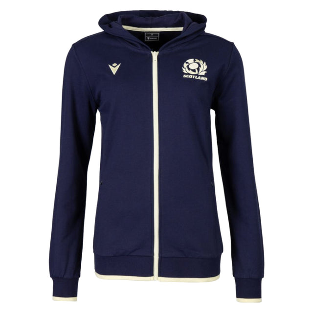 2026-2027 Scotland Rugby Travel Full Zip Hoodie (Navy/Sand) - Womens_0
