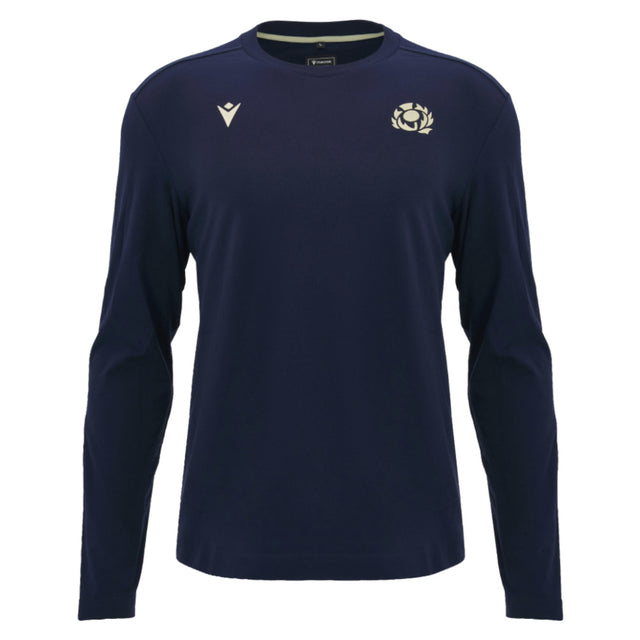 2026-2027 Scotland Rugby Ath LS Cotton Tee (Navy)_0