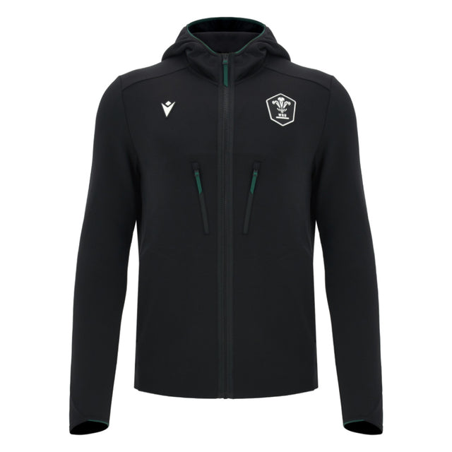 2026-2027 Wales WRU Athleisure Travel Full Zip Sweatshirt (Black)_0