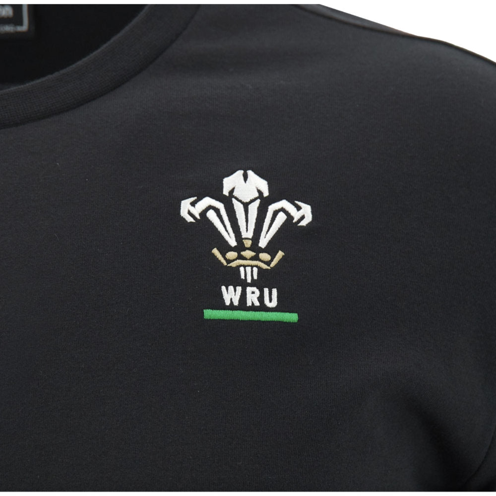 2026-2027 Wales WRU Rugby Travel Cotton T-Shirt (Black)_1