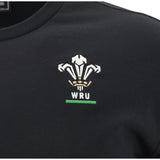 2026-2027 Wales WRU Rugby Travel Cotton T-Shirt (Black)_1