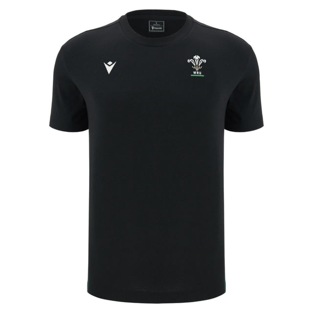 2026-2027 Wales WRU Rugby Travel Cotton T-Shirt (Black)_0