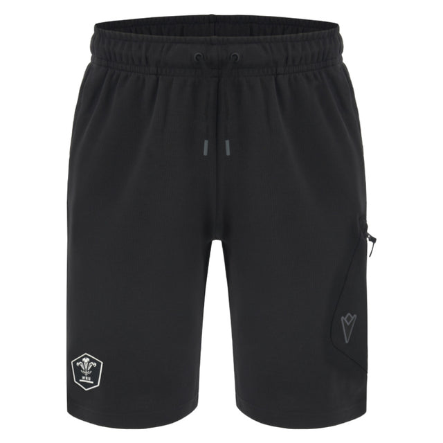 2026-2027 Wales WRU Bermuda Travel Cotton Shorts (Black) - Kids_0