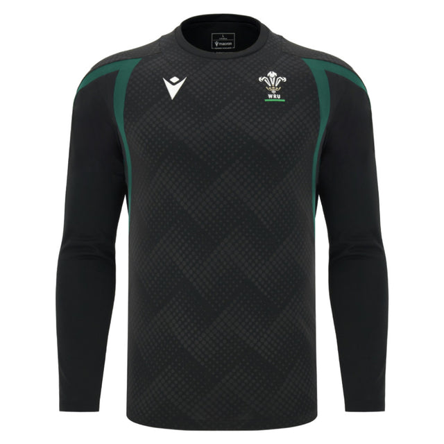 2026-2027 Wales WRU Rugby LS Training Shirt (Black)_0