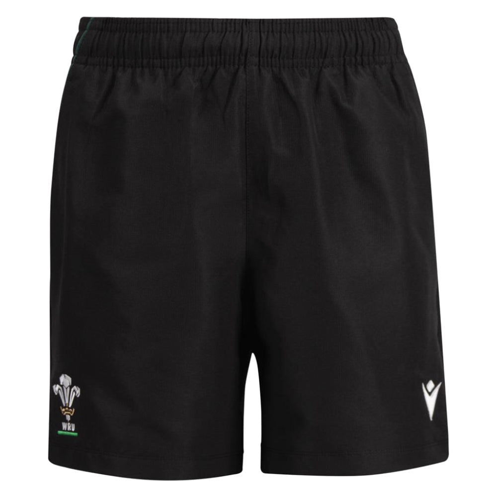 2026-2027 Wales WRU Bermuda Training Shorts (Black) - Kids_0