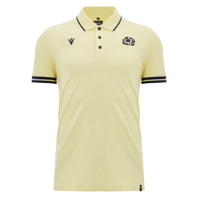 2026-2027 Scotland Rugby Ath Travel Polo Shirt (Sand)_0