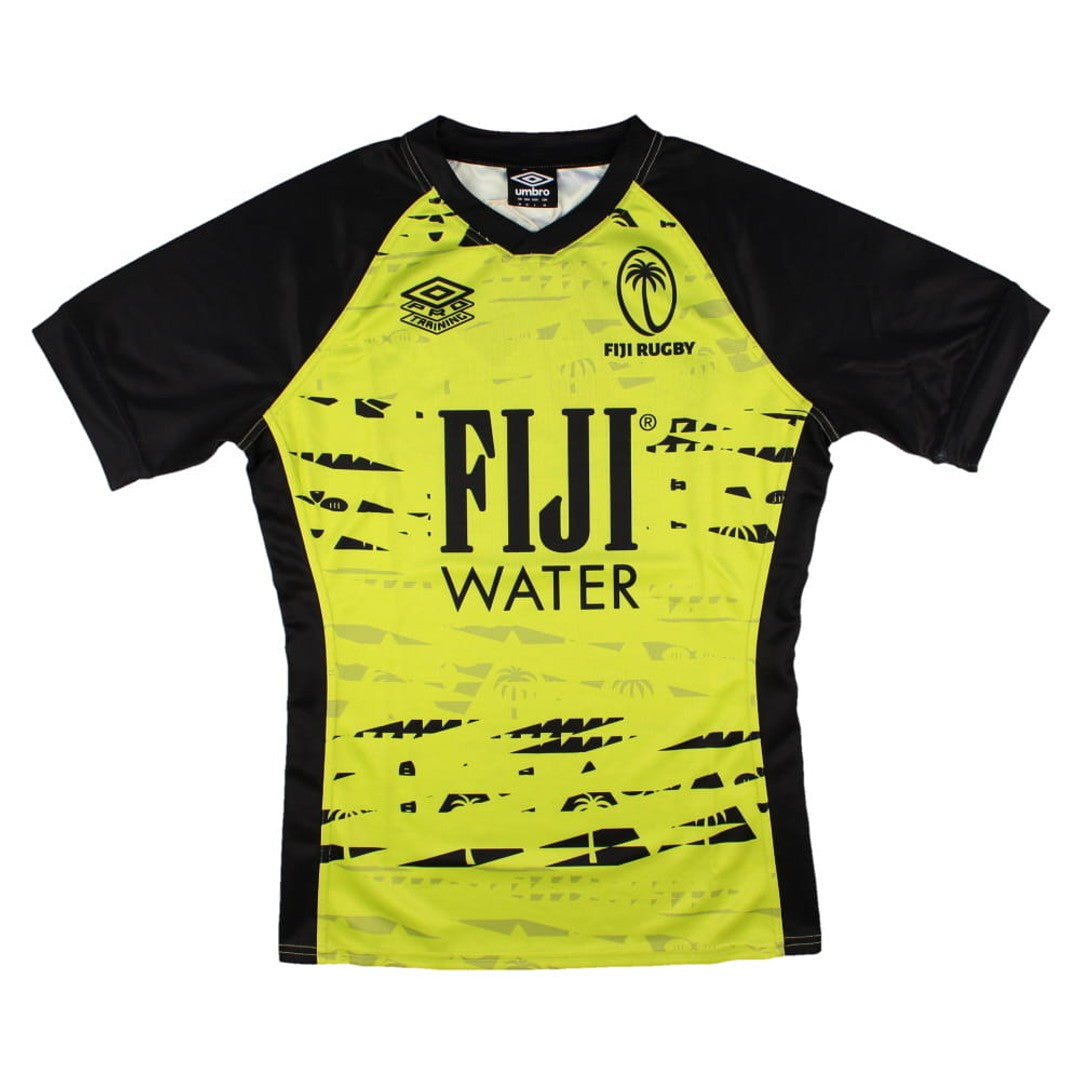 2026-2027 Fiji Rugby Training Shirt (Lime/Black)_0