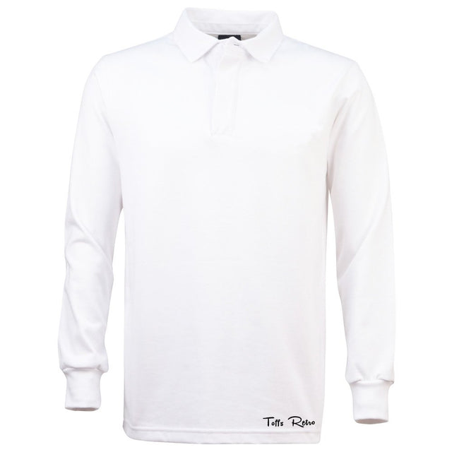 TOFFS Classic Retro White Long Sleeve Rugby Style Shirt_1
