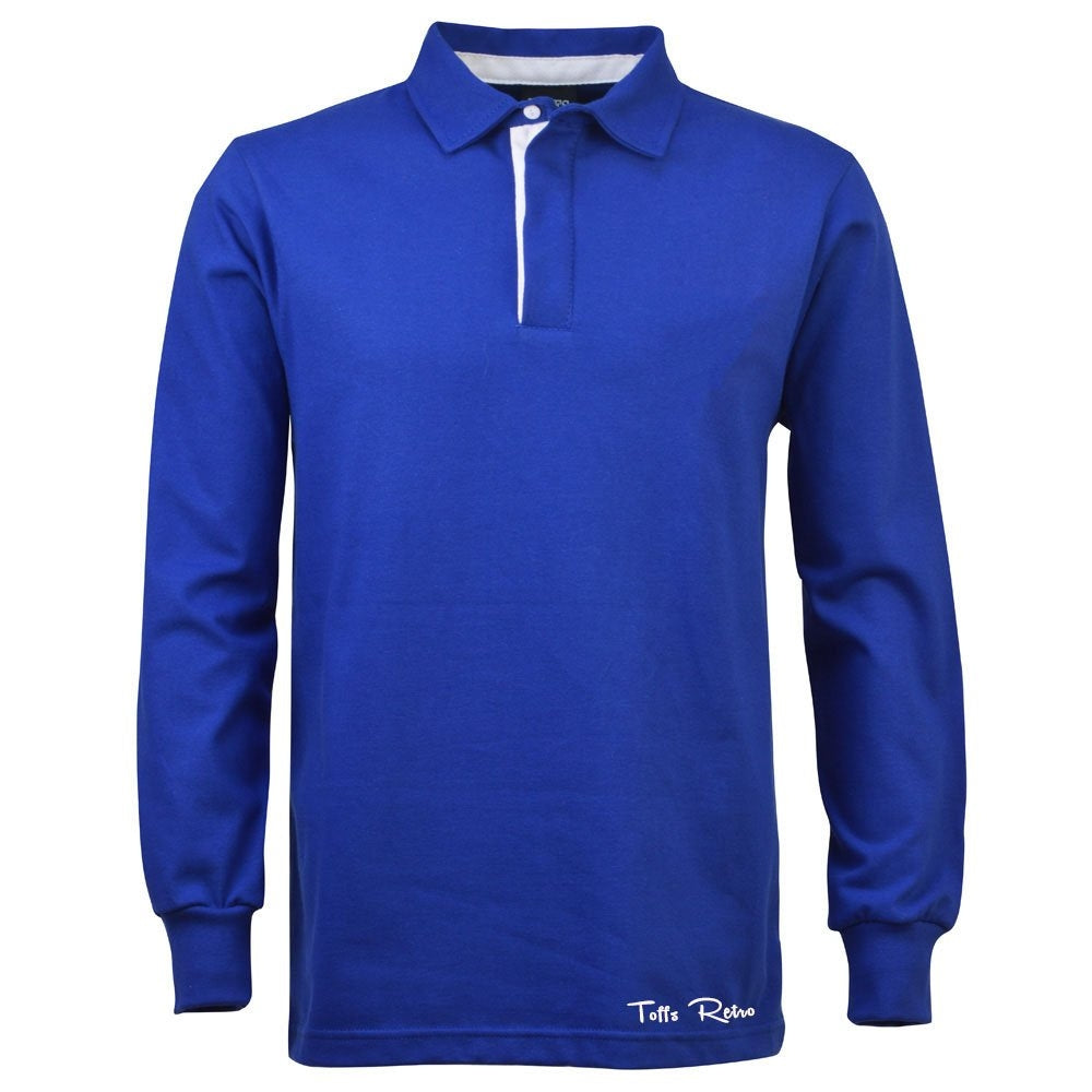 TOFFS Classic Retro Royal Blue Rugby Style Long Sleeve Shirt_1