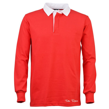 TOFFS Classic Retro Red Long Sleeve Rugby Style Shirt_1