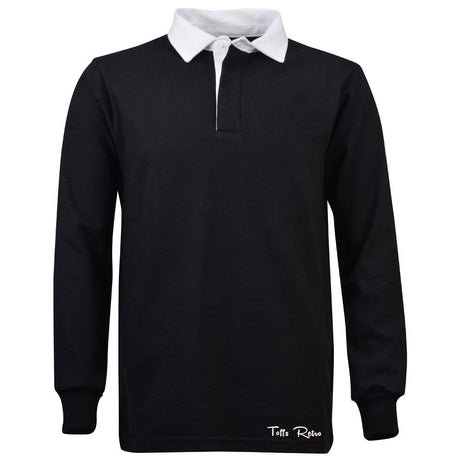 TOFFS Classic Retro Black Long Sleeve Rugby Style Shirt_0