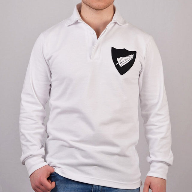 New Zealand 1930 Vintage White Rugby Shirt_0