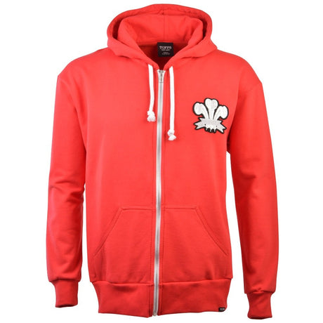 Wales 1905 Vintage Rugby Zipped Hoodie - Red_2