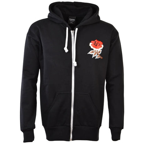 England 1910 Vintage Rugby Zipped Hoodie - Black_1