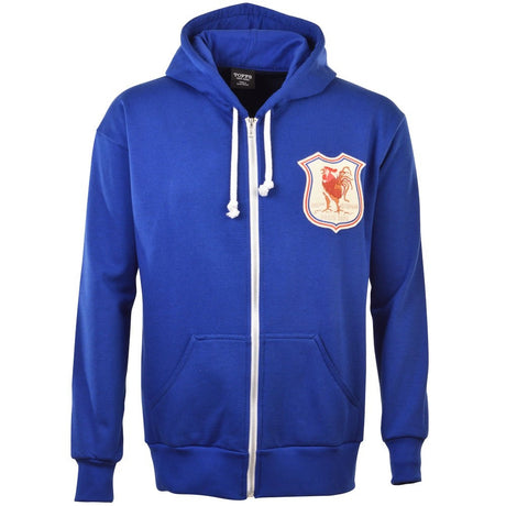 France 1924 Vintage Rugby Zipped Hoodie - Royal_2